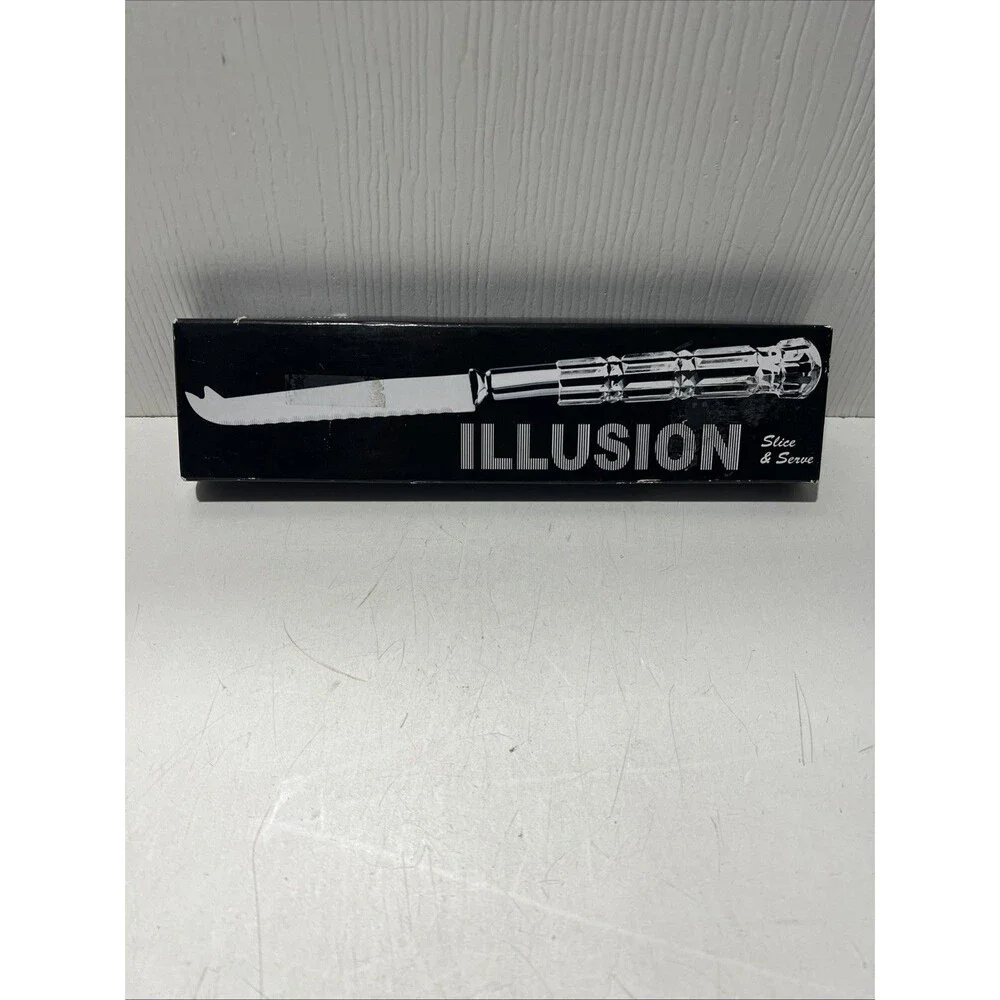 NIB︱Illusion︱Slice & Serve︱Acrylic Handle︱Stainless Steel︱Vintage︱10